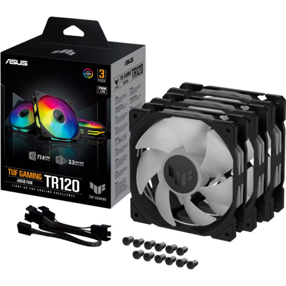 Кулер до корпусу ASUS TUF GAMING TR120 FAN ARGB BLACK 3IN1 (90DA0090-B09020)