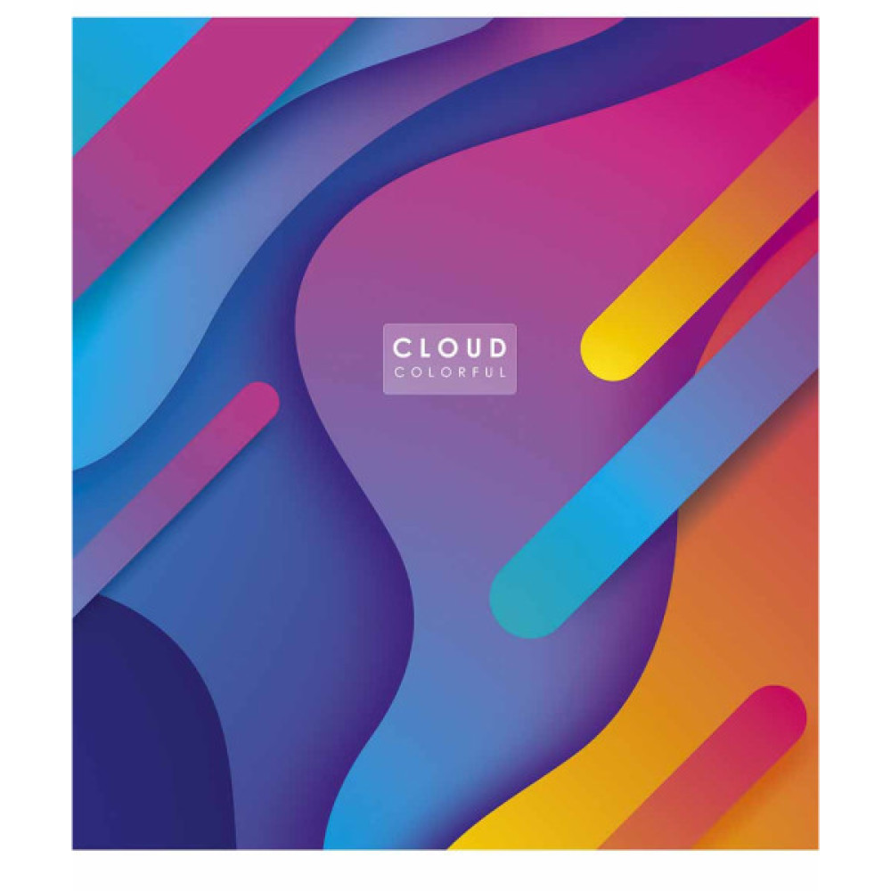 Зошит Школярик Cloud colorful 48 аркушів клітинка (048-3161K)