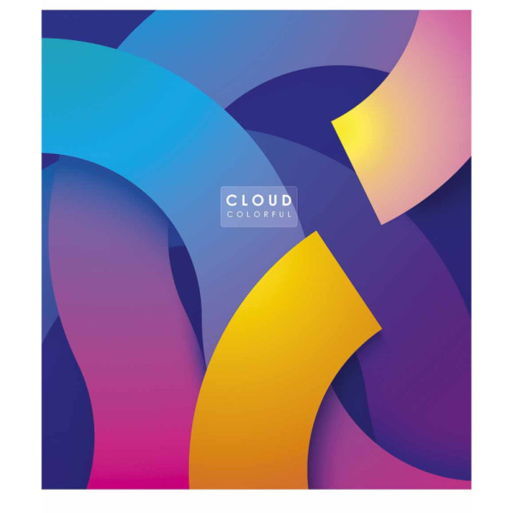 Зошит Школярик Cloud colorful 48 аркушів клітинка (048-3161K)