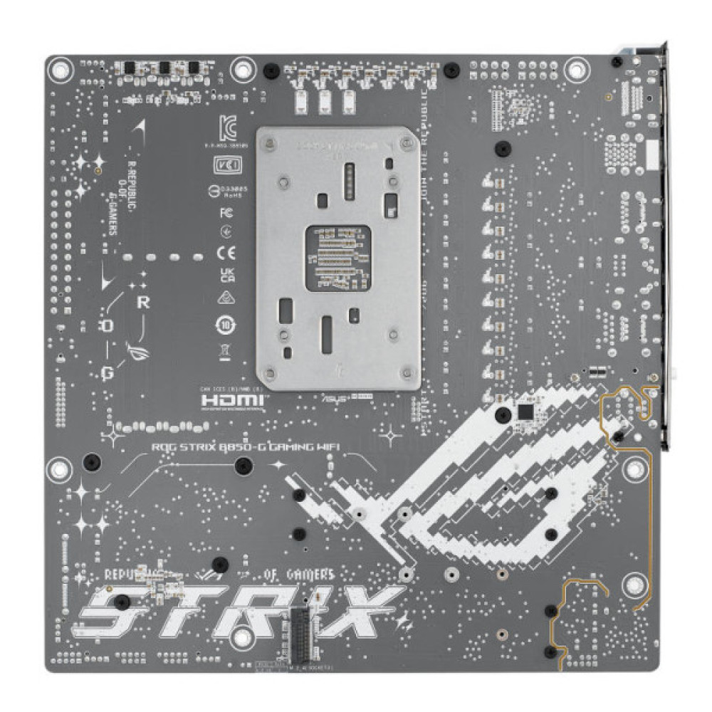 Материнcька плата ASUS ROG STRIX B850-G GAMING WIFI sAM5 B850 4xDDR5 M.2 HDMI DP WiFi BT mATX білий