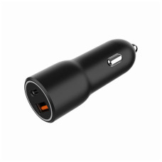 Зарядний пристрій Gembird 1xUSB-C PD20W + 1xUSB QC3.0 car adapter black (TA-UC-AC2PDQC38-CAR-01)