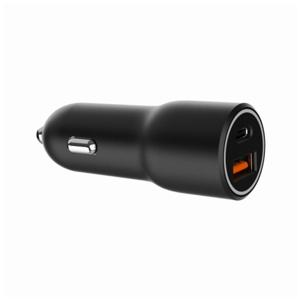 Зарядний пристрій Gembird 1xUSB-C PD20W + 1xUSB QC3.0 car adapter black (TA-UC-AC2PDQC38-CAR-01)