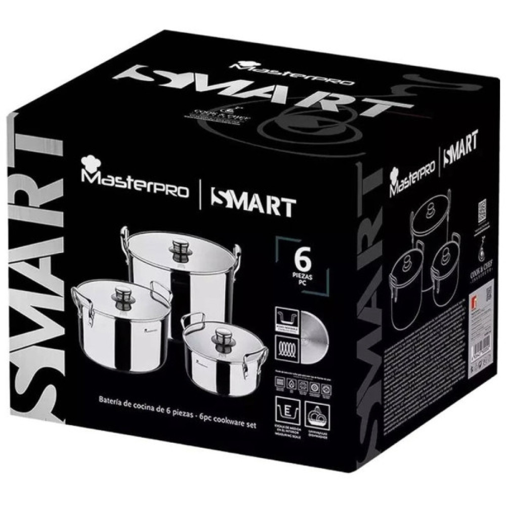 Набір посуду MasterPro Smart 3,14/6,5/11,6 л 6 предметів (BGMP-2145)