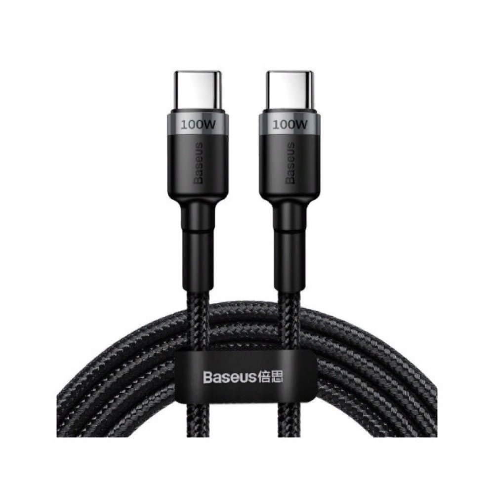 Дата кабель USB-C to USB-C 2.0m 100W 5A black-grey Baseus (CATKLF-ALG1)