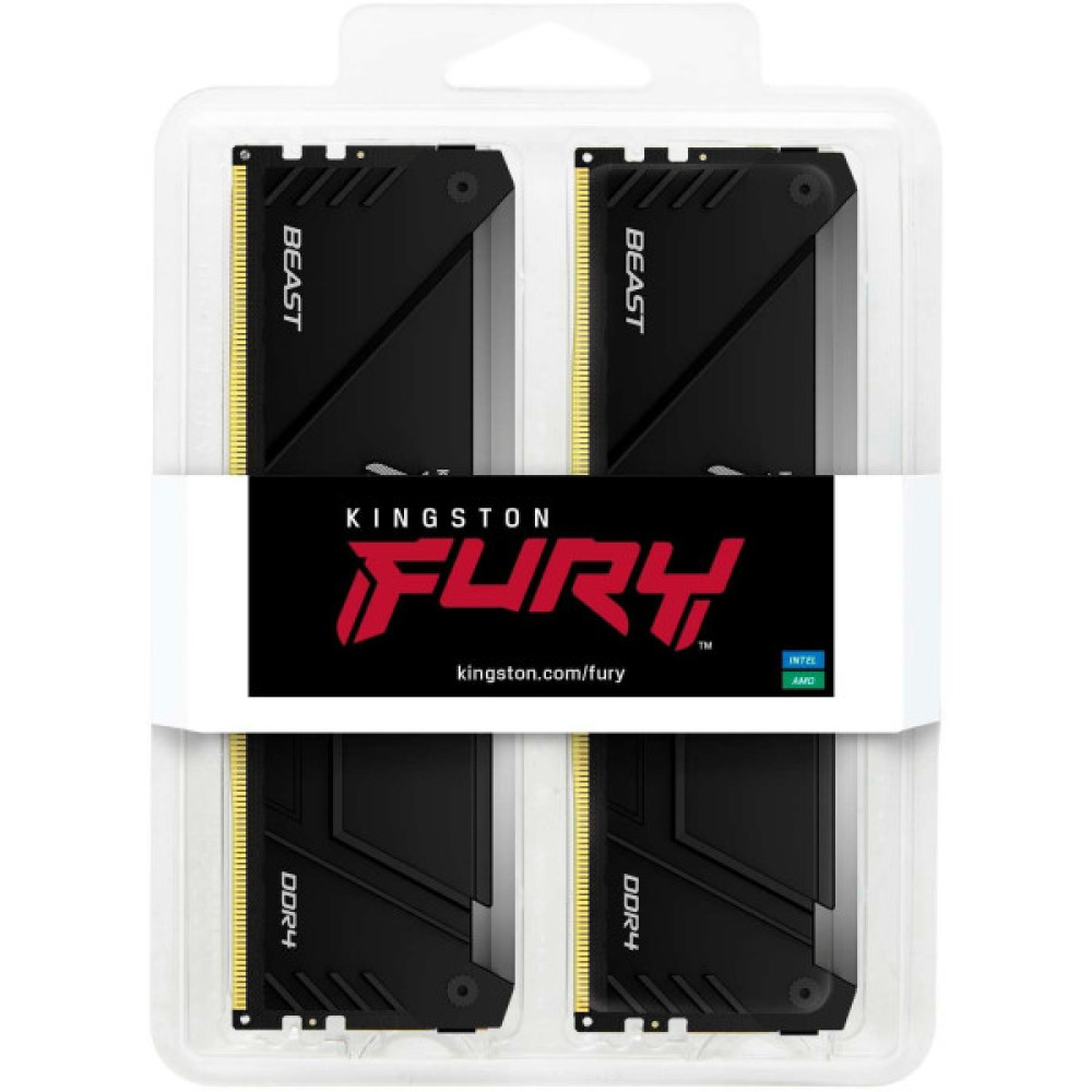 Пам'ять ПК Kingston DDR4 16GB KIT (8GBx2) 3600 FURY Beast RGB