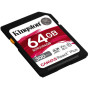 Карта пам'яті Kingston 64GB class 10 UHS-II U3 Canvas React Plus (SDR2/64GB) Карта пам'яті Kingston 64GB class 10 UHS-II U3 Canvas React Plus (SDR2/64GB)