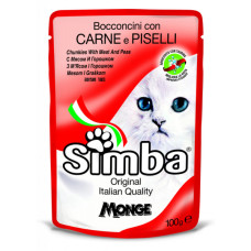 Вологий корм для кішок Simba Cat Wet м'ясний 100 г (8009470009348)