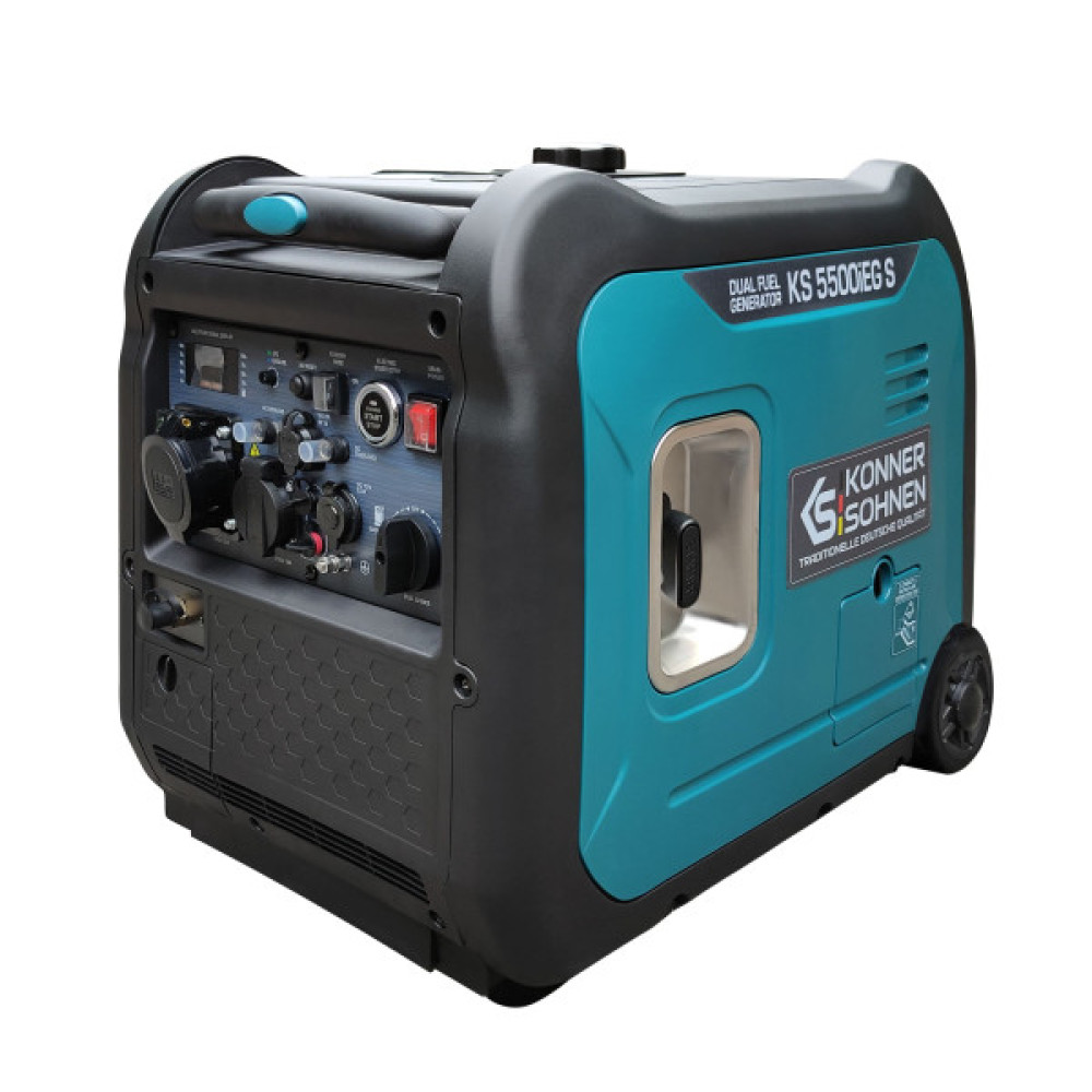 Генератор газобензиновий інверторний Konner&Sohnen KS 5500iEG S, LPG 230В, 5.5кВт, електростартер, 52.5кг