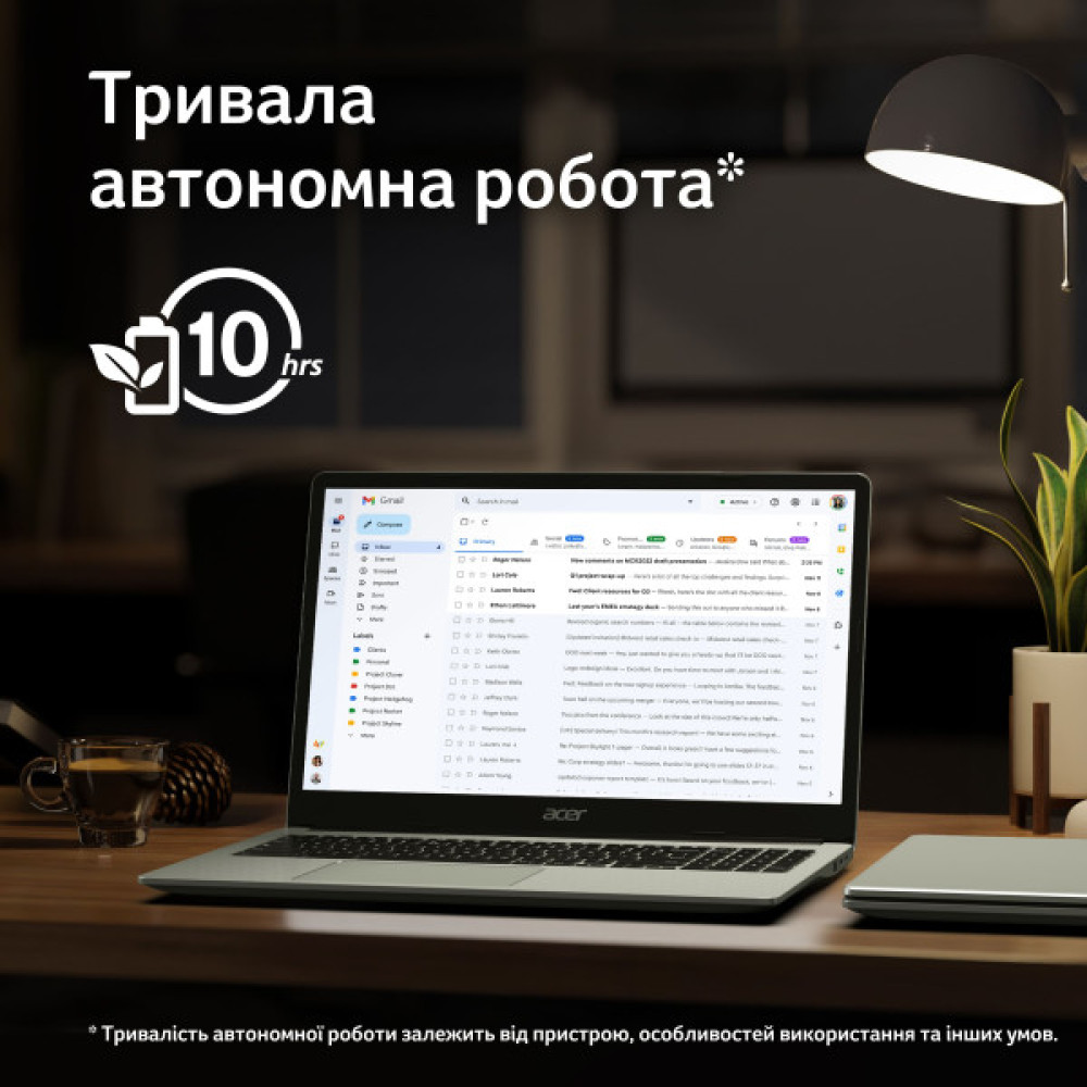 Ноутбук Acer Chromebook CB315-4HT 15" FHD IPS Touch, Intel C N4500, 8GB, F128GB, UMA, ChromeOS, сріблястий