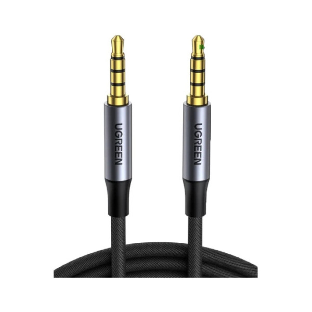 Кабель мультимедійний 3.5mm M to 3.5mm M 3.0m (4pin) AV183 aluminum gray Ugreen (20785)