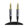 Кабель мультимедійний 3.5mm M to 3.5mm M 3.0m (4pin) AV183 aluminum gray Ugreen (20785)