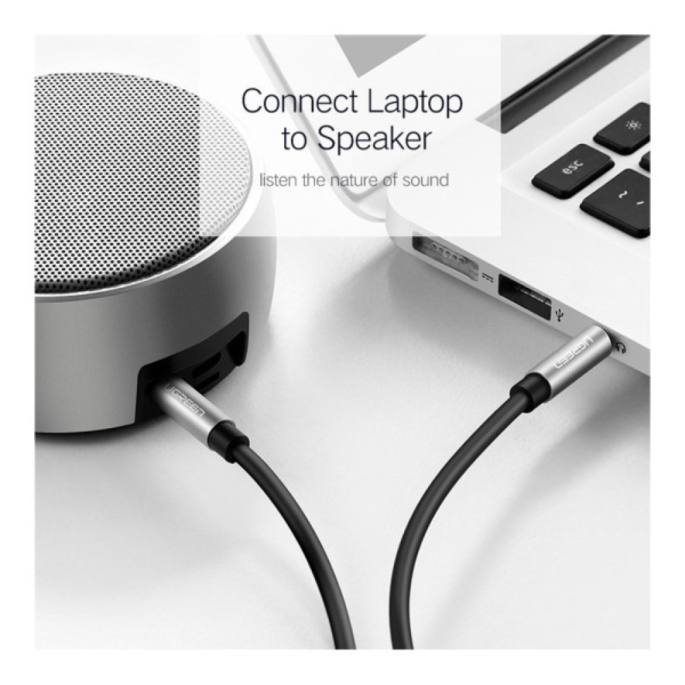 Кабель мультимедійний 3.5mm M to 3.5mm M 0.5m AV119 black UGREEN (10732)