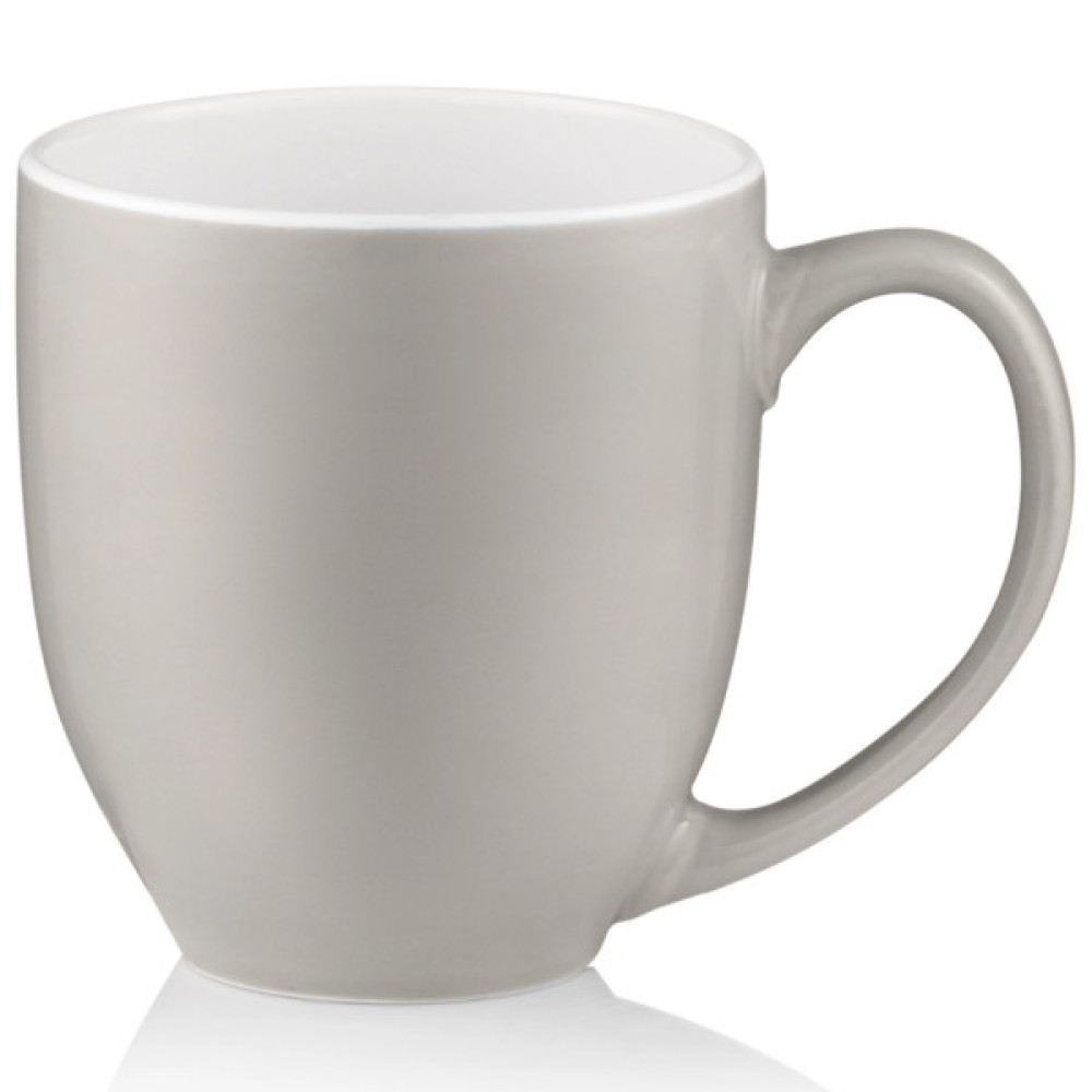 Чашка Ardesto Pio, 430мл, кераміка, сірий світлий (AR3096LG)