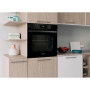 Духова шафа Indesit електрична, 71л, A+, дисплей, конвекція, чорний