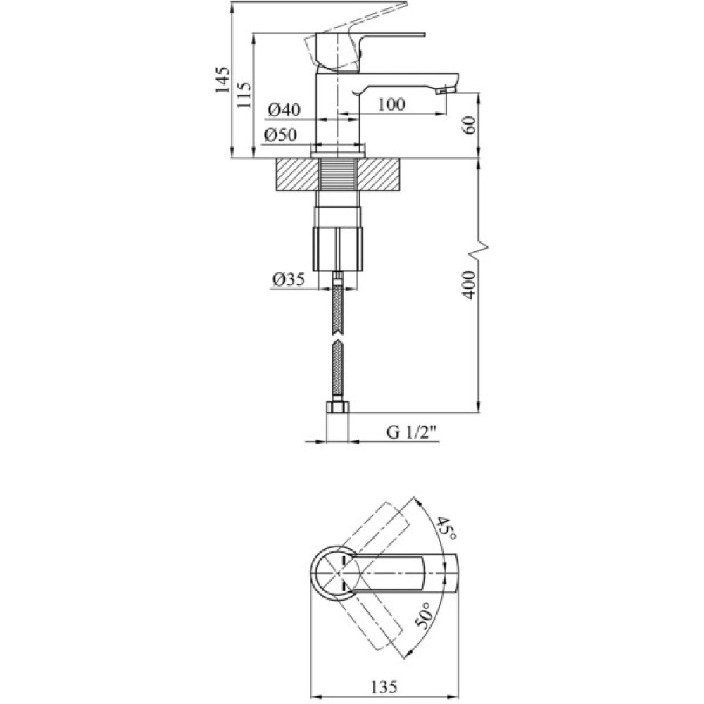 Змішувач Kroner Bremen-C010 (CV012069)
