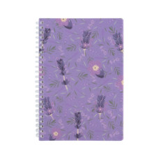 Блокнот Axent на спіралі А5 80 аркушів, клітинка, пластикова обкладинка, Lavender 2 (8033-2-A)