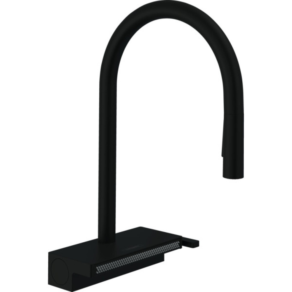 Змішувач Hansgrohe Aquno Select M81 , 22 см , чорний матовий (73837670)