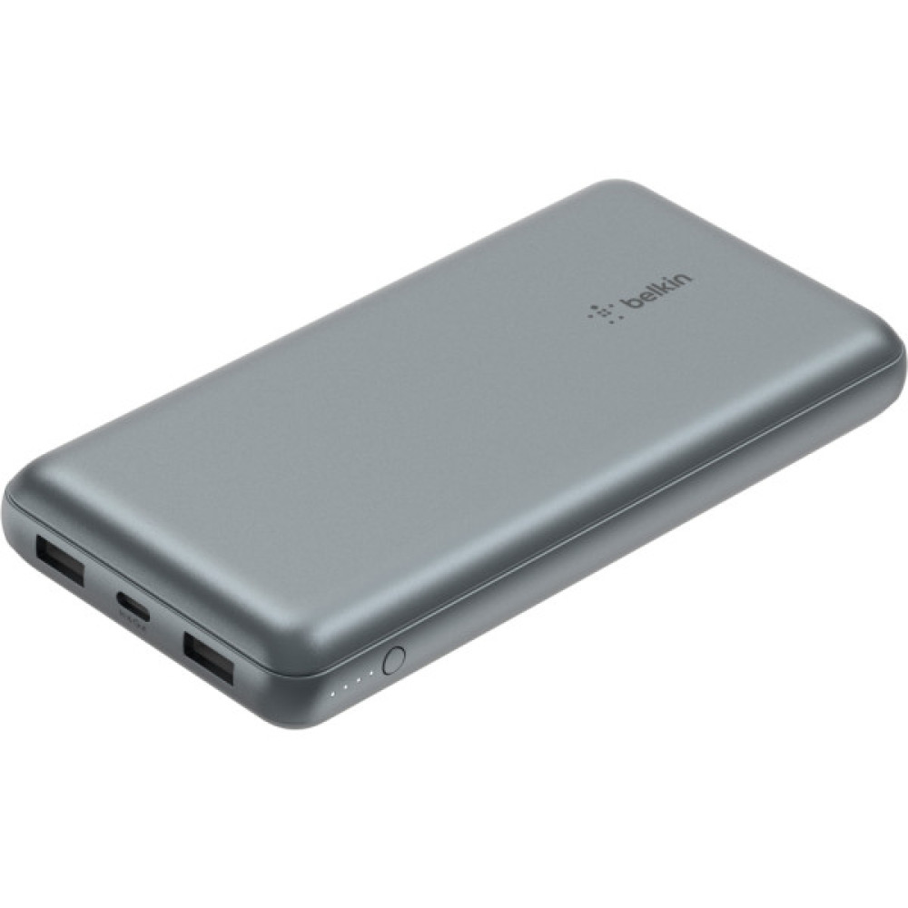 Батарея універсальна Belkin 10000mAh 15W 2xUSB-A, USB-C Gray (BPB011BTGY)