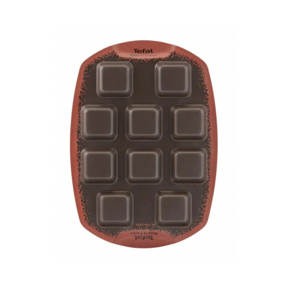 Форма для випікання Tefal PerfectBake, 10 форм, квадратний, 21х29см, алюміній, коричневий (J5734502)