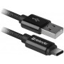 Дата кабель USB 2.0 AM to USB-C 1.0m PRO Black Defender (87814) Дата кабель USB 2.0 AM to USB-C 1.0m PRO Black Defender (87814)