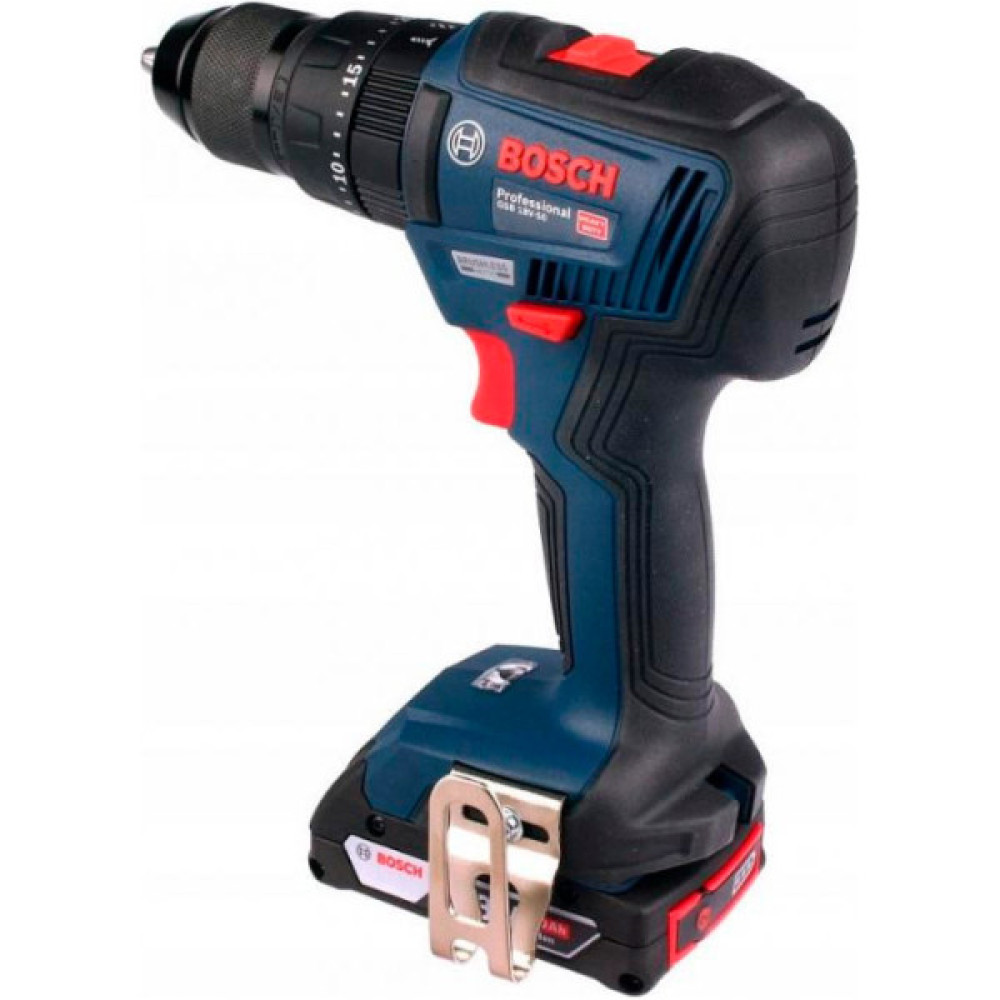 Шурупокрут-дриль ударний акумуляторний Bosch Professional GSB 18 V-50 18В 28·50Нм 0-460-1800об/хв 1.1кг без АКБ та ЗП