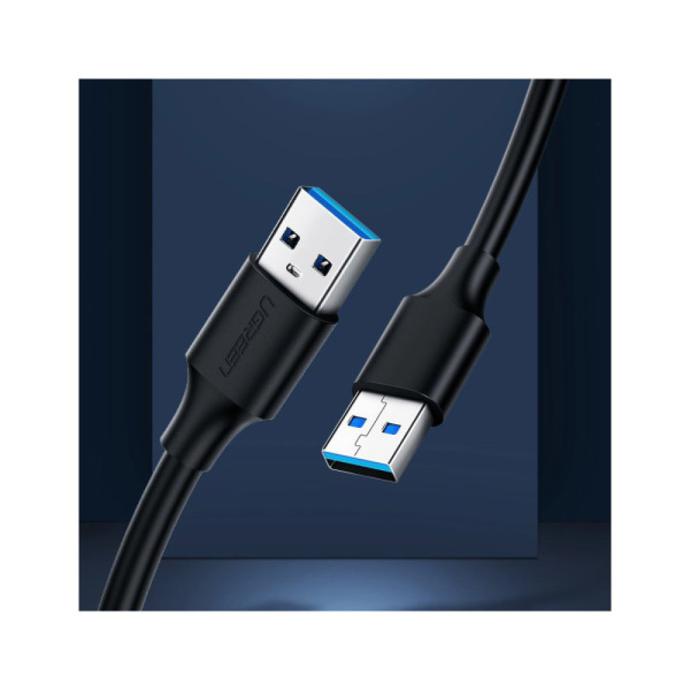 Дата кабель USB 2.0 AM/AM 0.5m US102 black Ugreen (10308)