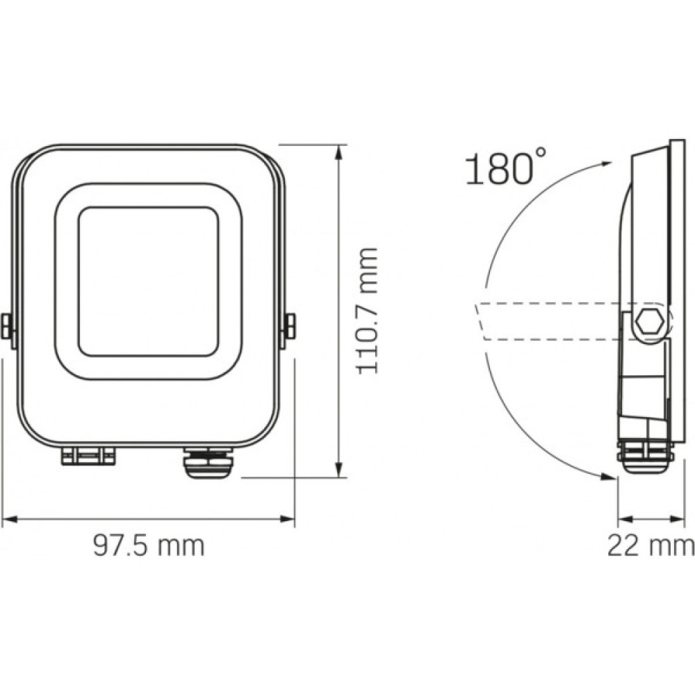 Прожектор Videx VL-F3e-105W-12V