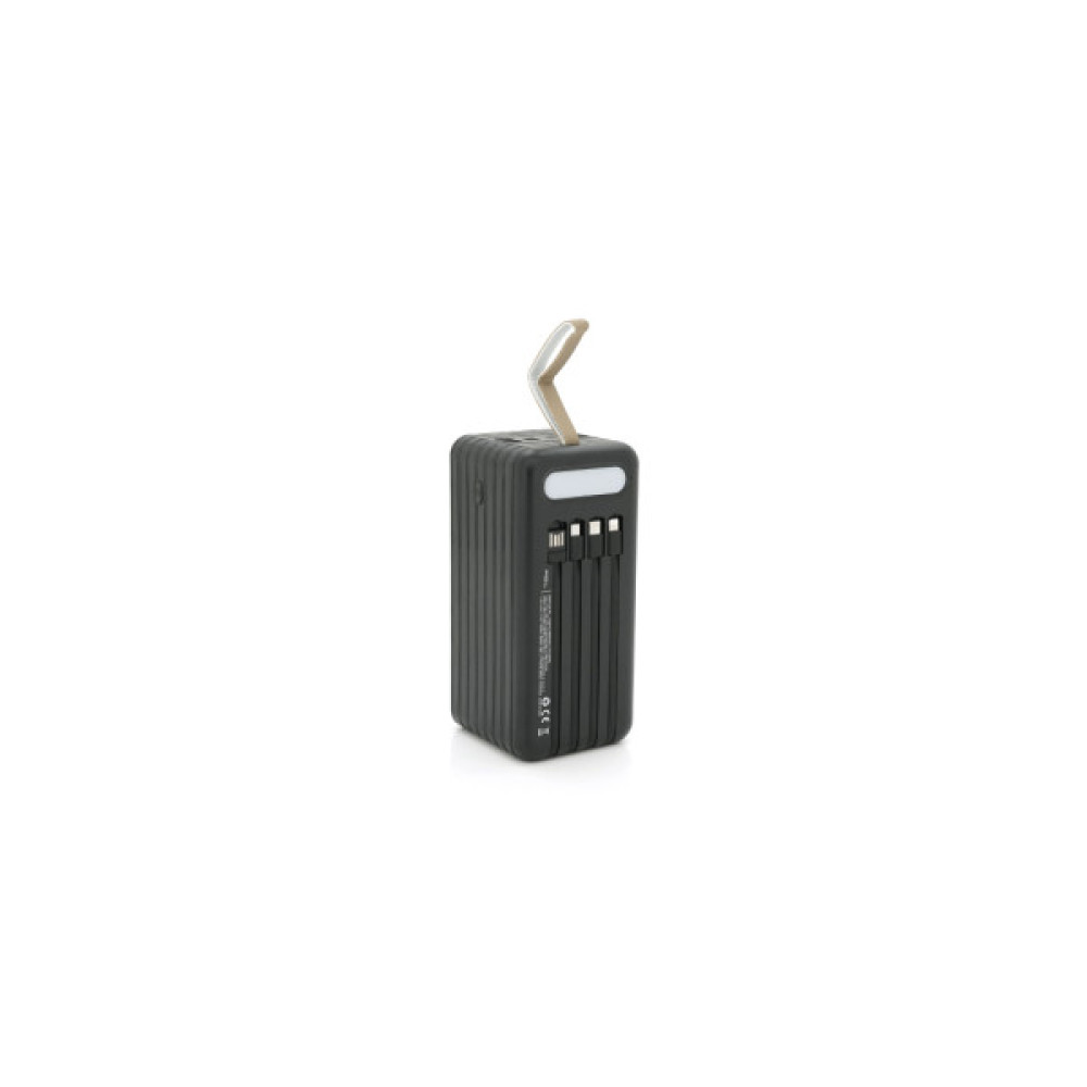 Батарея універсальна ACL 80000mAh, 4xUSB, 4 кабеля(USB/Micro/Type-C/Lighting), 1,4кг, Black (PW-94)