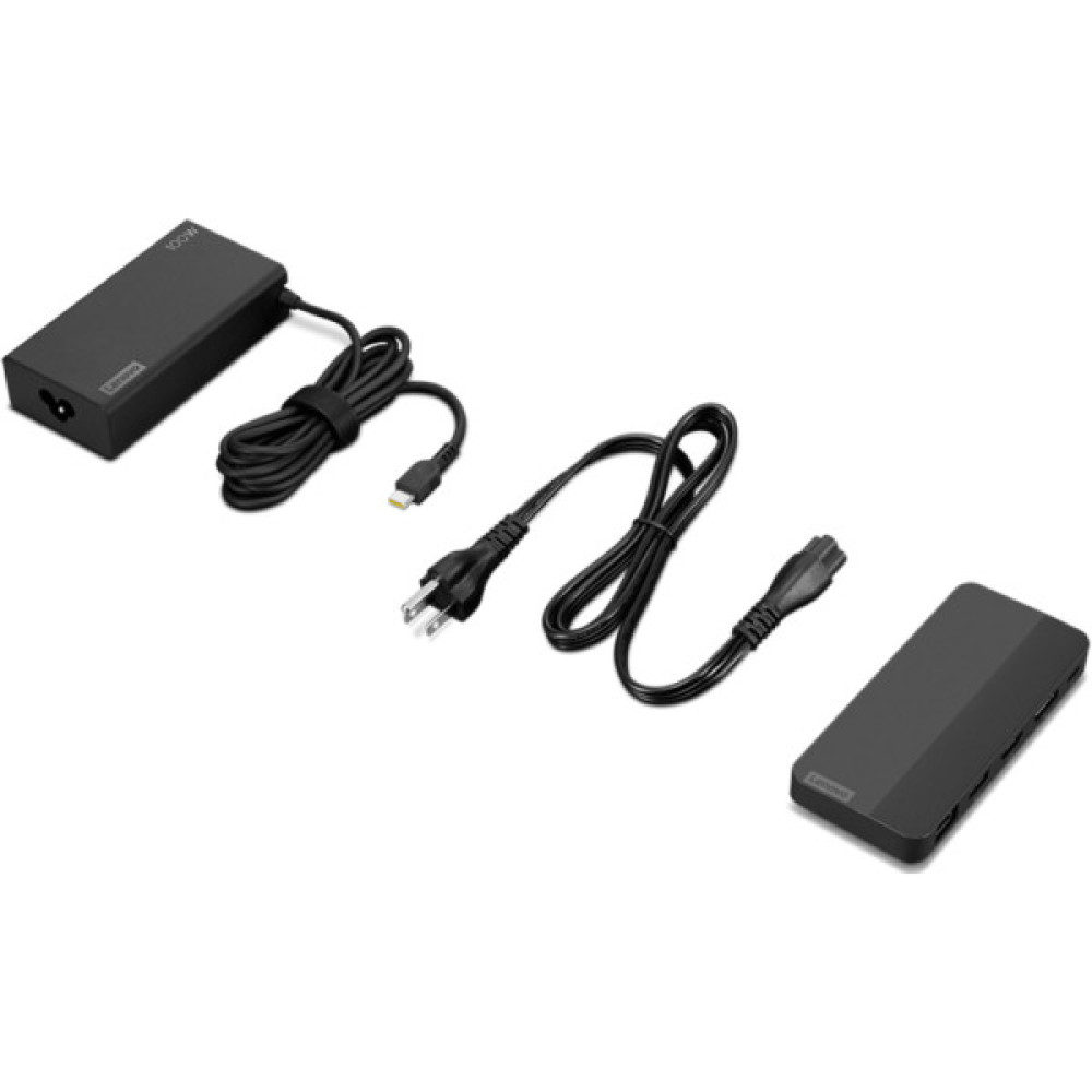 Порт-реплікатор Lenovo USB-C Dual Display Travel Dock (w/ adapter) (40B90100EU)