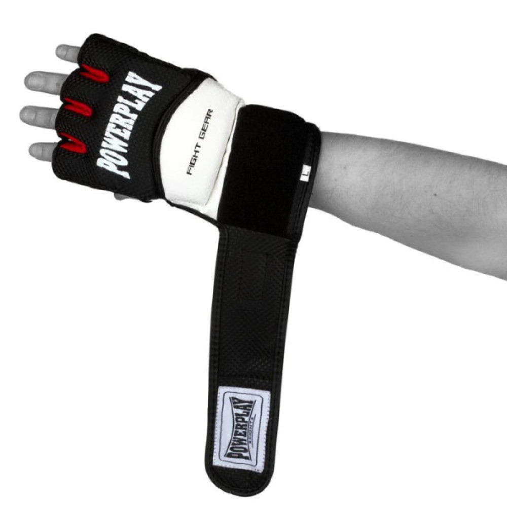 Рукавички для MMA PowerPlay 3075 L Black/White (PP_3075_L_Bl/White)