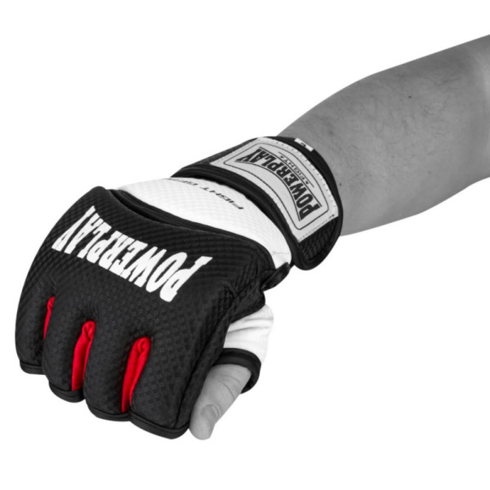 Рукавички для MMA PowerPlay 3075 L Black/White (PP_3075_L_Bl/White)
