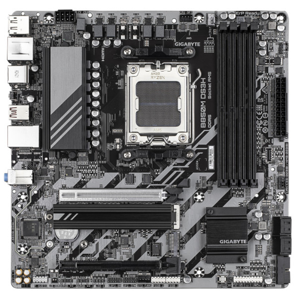 Материнська плата GIGABYTE B850M DS3H sAM5 B850 4xDDR5 M.2 HDMI DP mATX