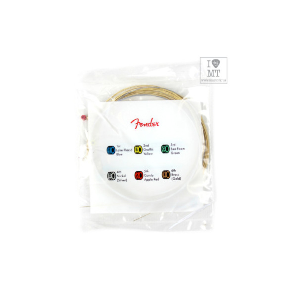 Струни для гітари Fender 880XL 80/20 Dura-Tone Coated Bronze Wound Acoustic Strings (10-48) (208101)
