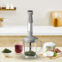 Блендер Tefal заглибний Quickchef+ 1000Вт, 3в1, чаша-800мл, чопер-1000мл, турборежим, сріблясто-сірий