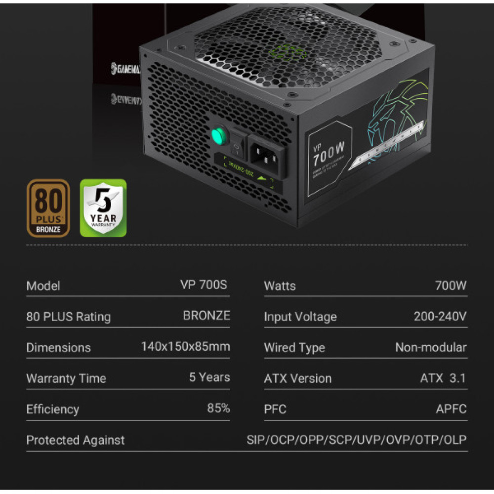 GAMEMAX VP 700S BK