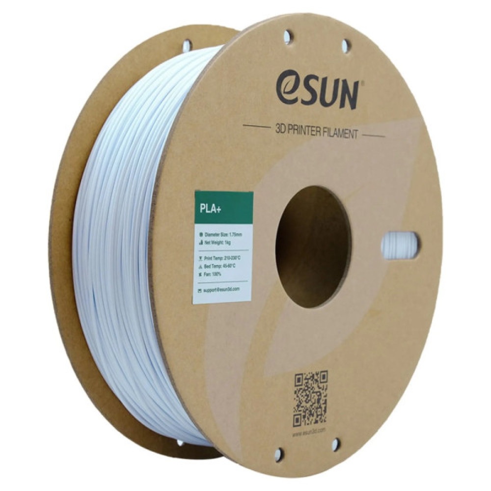 Пластик для 3D-принтера eSUN PLA+ P1.75мм, 1кг, white cold (PLA+P175CW1)