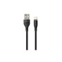 Дата кабель USB 2.0 AM to USB-C 0.3m cylindric nylon back Vinga (VCPDCTCCANB03BK)
