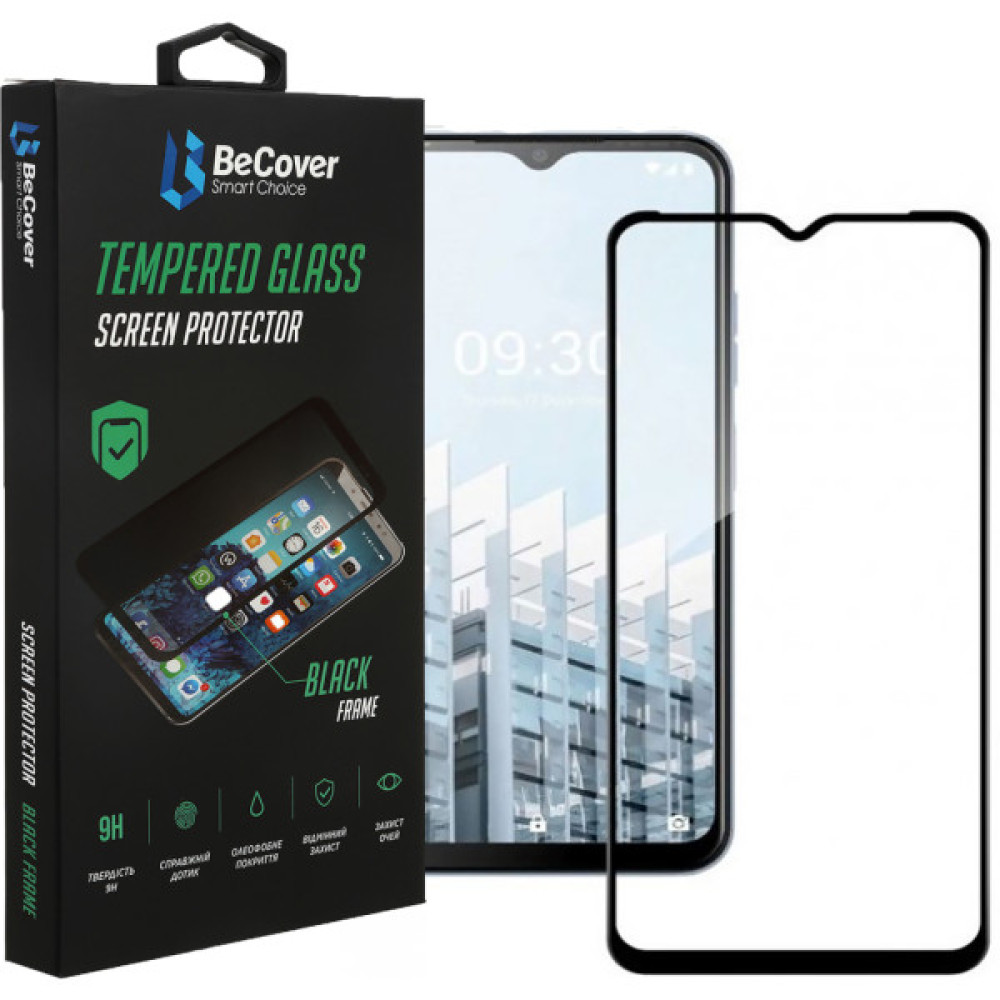 Скло захисне BeCover Tecno Pop 6 Pro (BE8) Black (708556) Скло захисне BeCover Tecno Pop 6 Pro (BE8) Black (708556)