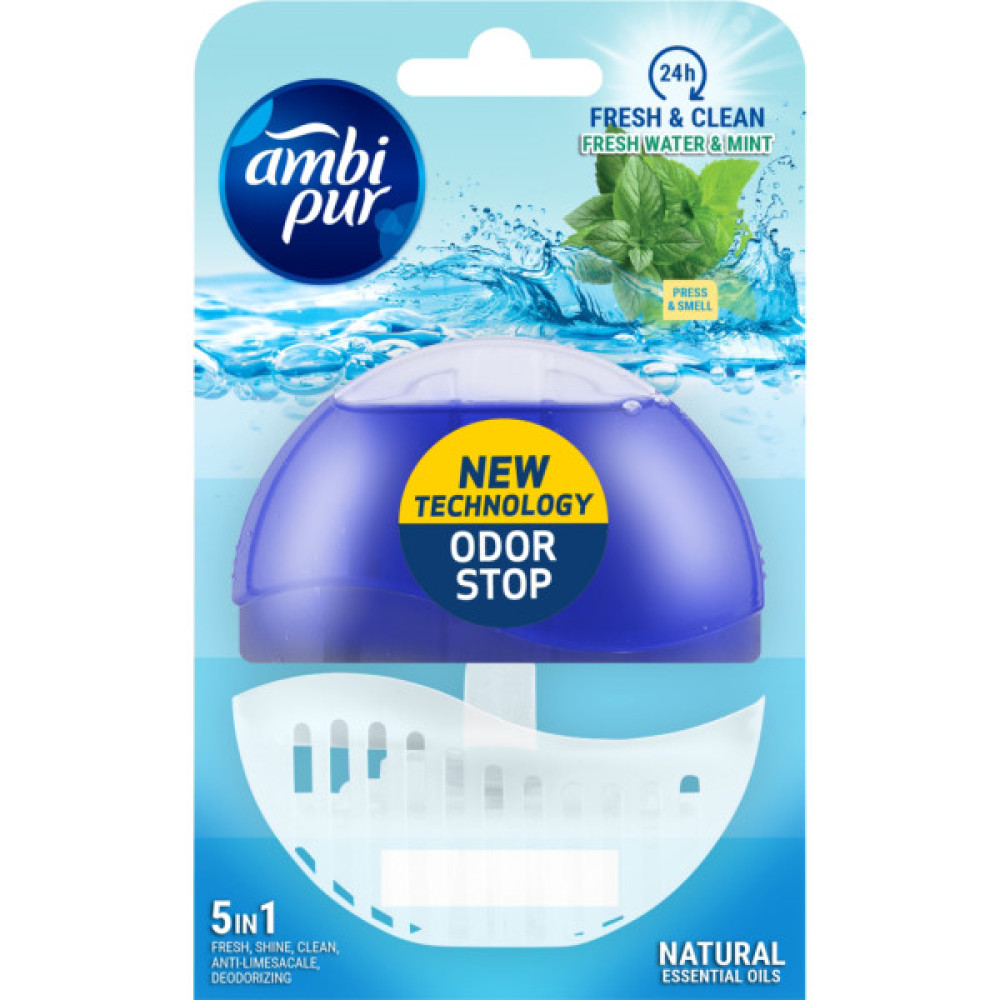Туалетний блок Ambi Pur Fresh Water & Mint 55 мл (8435495816355)