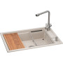 Мийка кухонна GRANADO Optimal Estella terra (+ змішувач Badalona LUX inox + дозатор Redondo inox + кошик+дошка) (ksg0203)