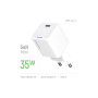 Зарядний пристрій ColorWay GaN Mini 35W PD Port PPS USB-C white (CW-CHS056PD-WT)