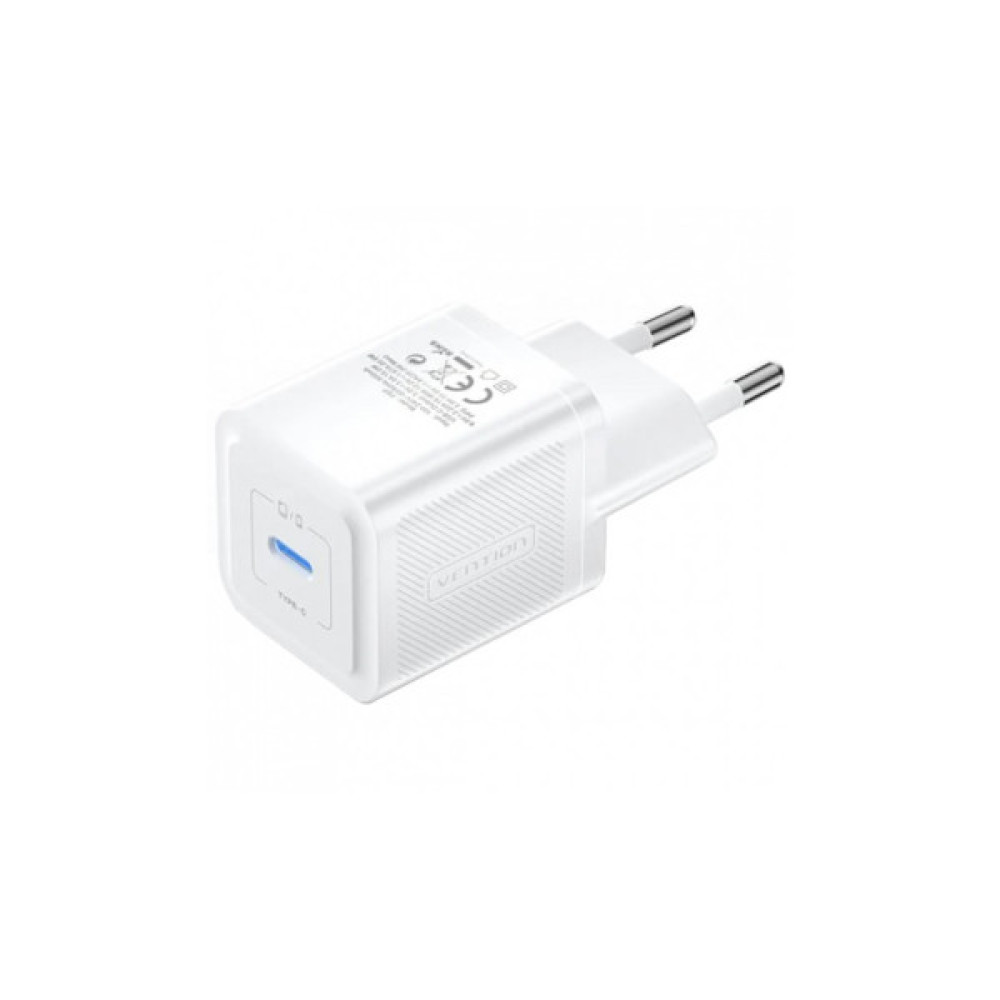 Зарядний пристрій Vention USB-C PD20W GaN white (FEPW0-EU)
