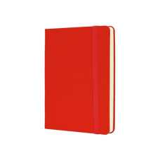 Книга записна Optima А6 NAMIB, тверда обкладинка, гумка, білий блок лінія, червоний (O20387-03)