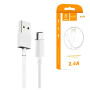 Дата кабель USB 2.0 AM to Micro 5P 1.0m 2.4A white Denmen (D22V-WH) Дата кабель USB 2.0 AM to Micro 5P 1.0m 2.4A white Denmen (D22V-WH)