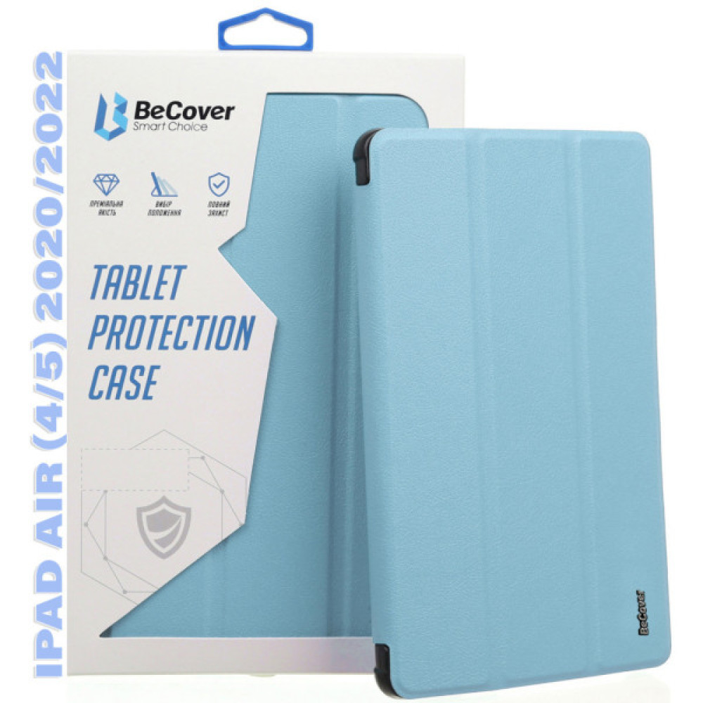 Чохол до планшета BeCover Tri Fold Hard TPU Apple iPad Air (4/5) 2020/2022 10.9" Light Blue (711108) Чохол до планшета BeCover Tri Fold Hard TPU Apple iPad Air (4/5) 2020/2022 10.9" Light Blue (711108)