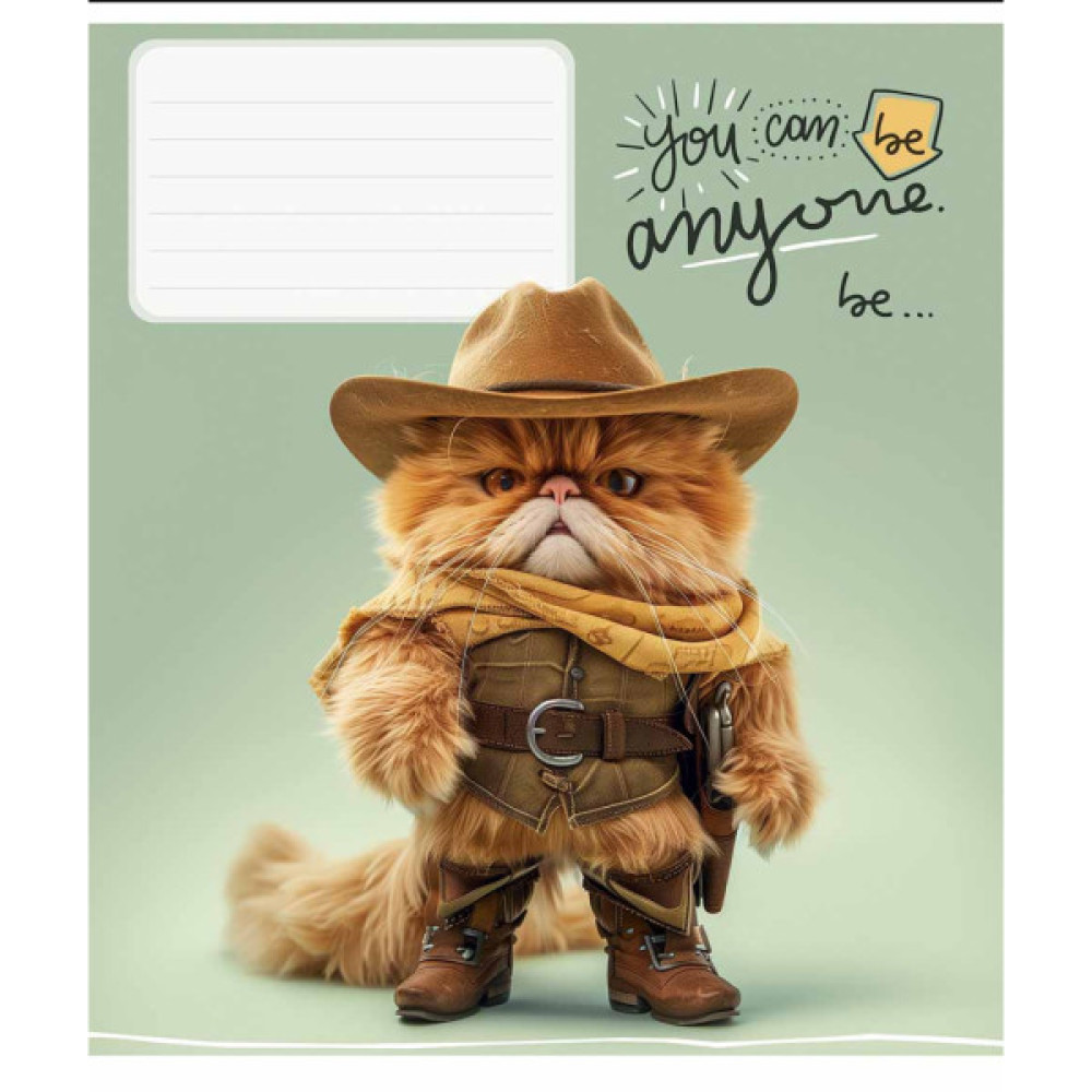 Зошит Школярик You can be anyone 12 аркушів клітинка (012-3436K)