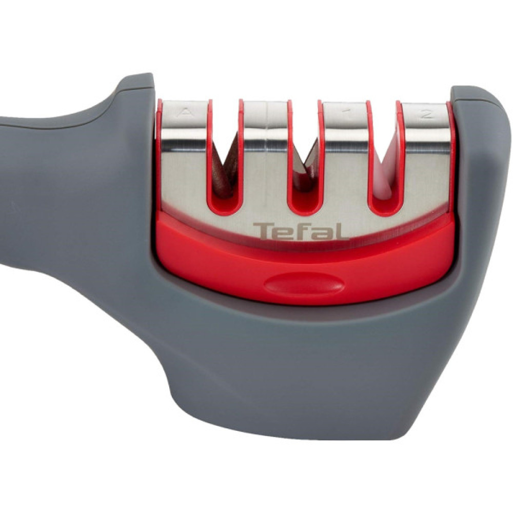 Точило для ножів Tefal Fresh Kitchen, нержавіюча сталь, пластик, сірий (K2090514)