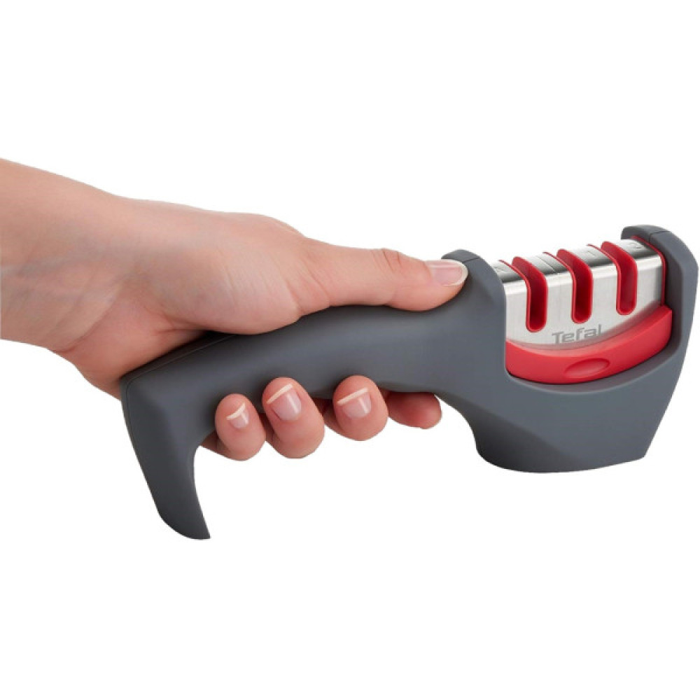 Точило для ножів Tefal Fresh Kitchen, нержавіюча сталь, пластик, сірий (K2090514)