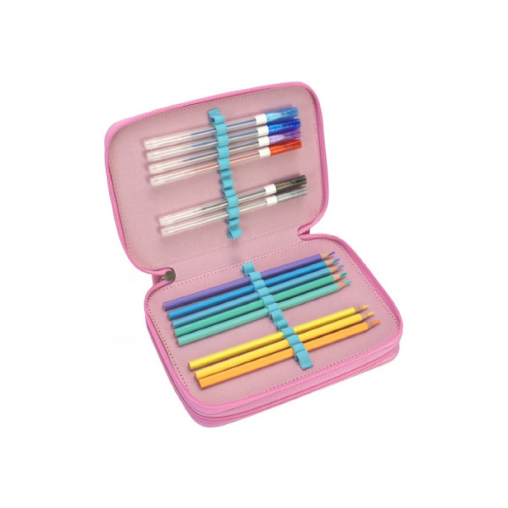 Пенал Cool For School 2 відділення з відворотами Блакитний (CF87277)