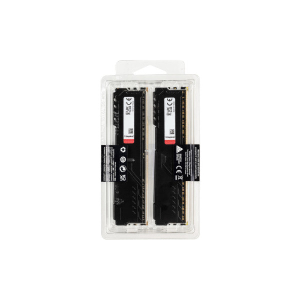 Модуль пам'яті для комп'ютера DDR4 32GB (2x16GB) 3600 MHz Fury Beast Black Kingston Fury (ex.HyperX) (KF436C18BBK2/32)